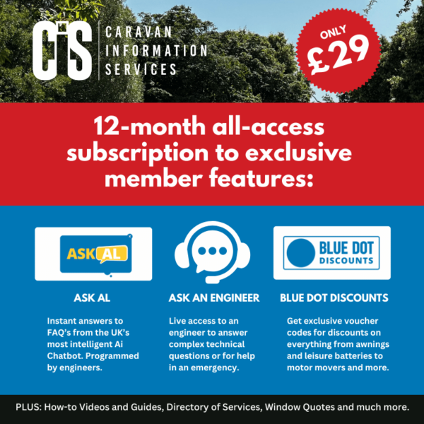 graphic explaining the caravan information services caravan club membership feature