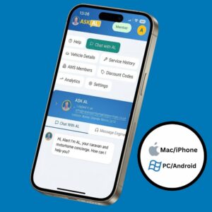 picture of the ASK AL app on an iPhone