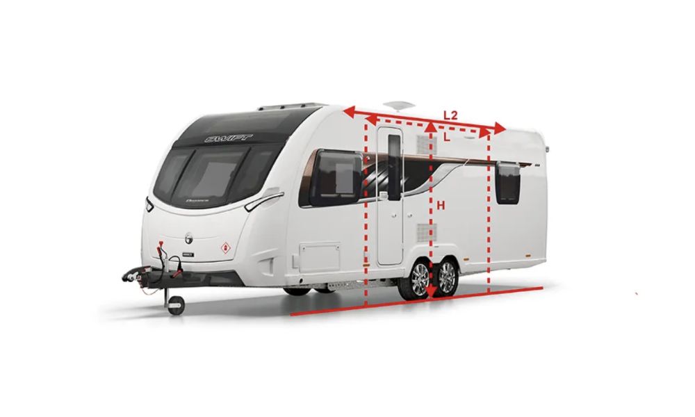 caravan awning measurements guidance image for a porch awning